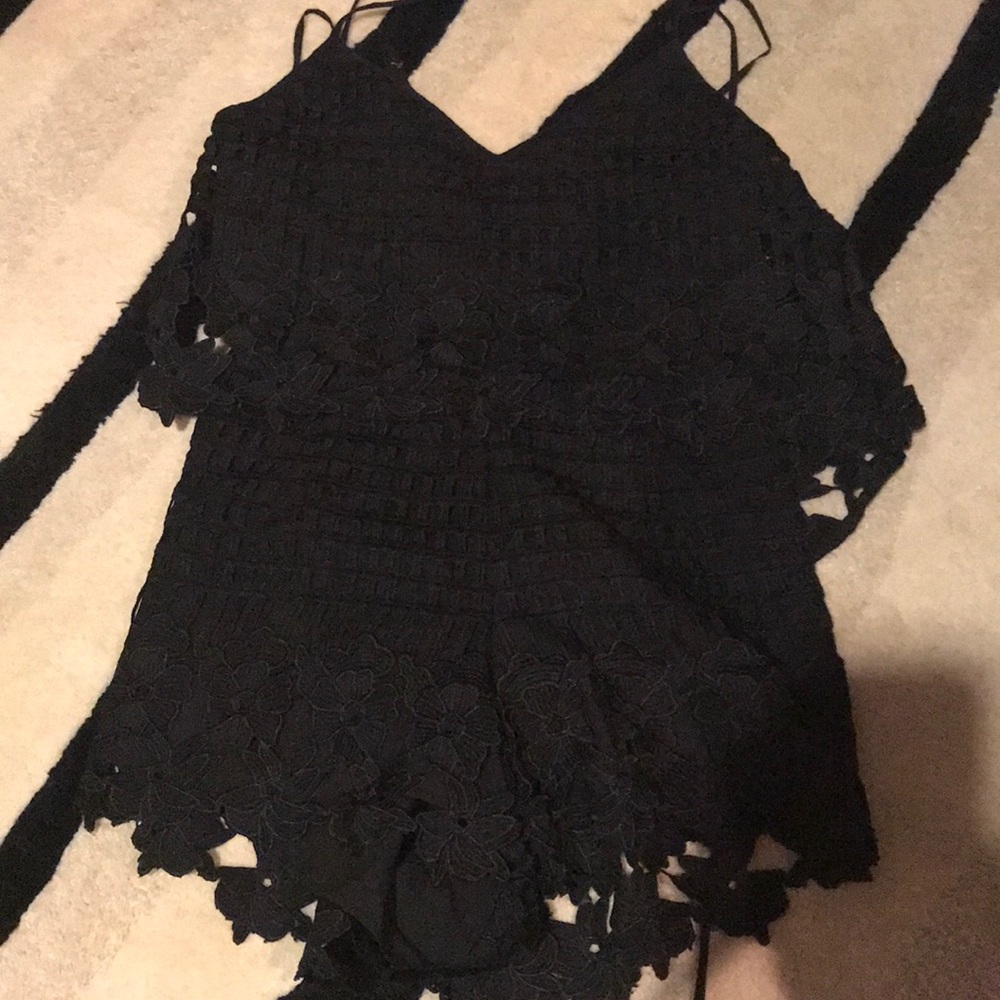 Revolve crochet romper